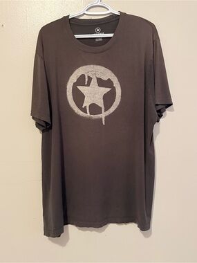 Converse Brown Short Sleeve Crew Neck Tee with White Star Graphic